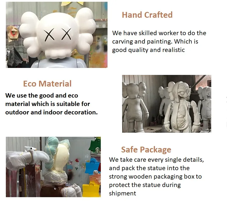 1: 1 Original Good Quality Sitting Size Kaws Replica Statue Action Figure Toys