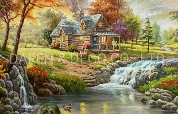 100% Handmade Canvas Oil Painting-Classical Landscape