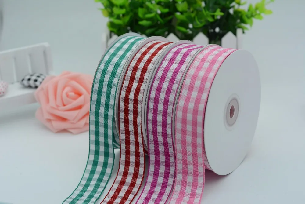 2020 Amazon Hot Selling Wholesale 3 Inch Gingham /Lattice Ribbon Polyester
