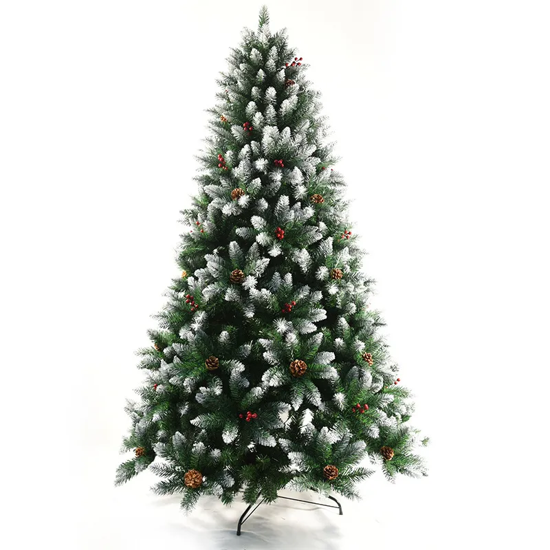 2021 Christmas New PE Flocking Falling Snow Green Christmas Tree
