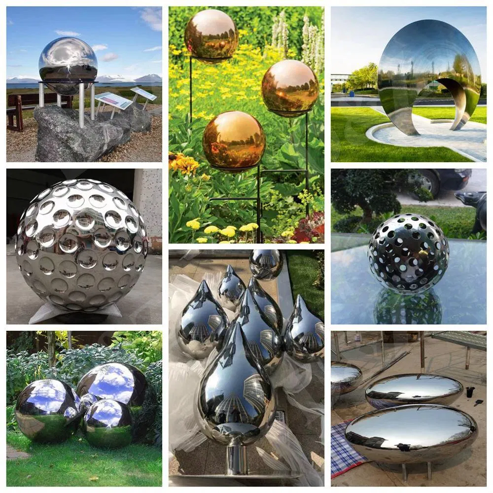 2021 Modern Home Outdoor Garden Decoration Use Art Sphere Large Metal Stainless Steel Sculpture