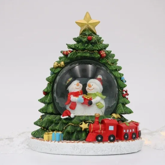 2021 New Christmas Decoration Hand-Painted Ceramic Hallowmas Home Decoration Gift with LED Light