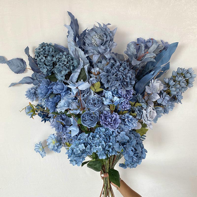 How Do Elegant Dusty Blue Artificial Silk Flowers Compare to Real Blooms for Long-Term Home Styling