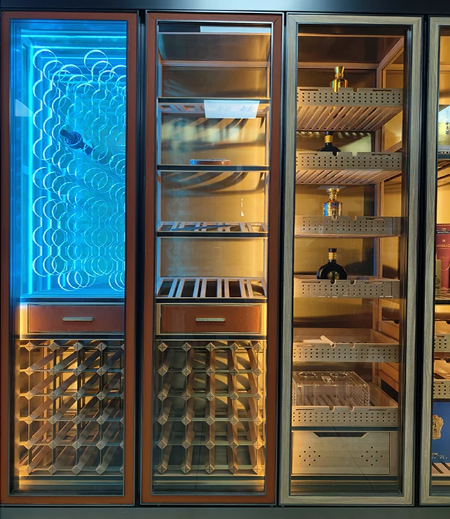 Can a Modern Living Room Stainless Steel Wine Cabinet Fit Small Spaces