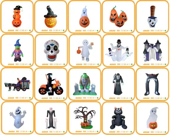 4FT Halloween Pumpkin Double-Layer with Wizard Hat Inflatable LED Yard Decoration