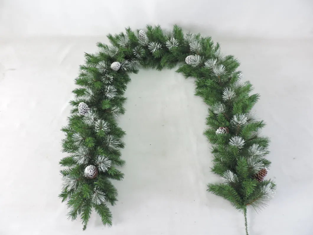 9FT Height Christmas Garland with Pine Cone Decoration