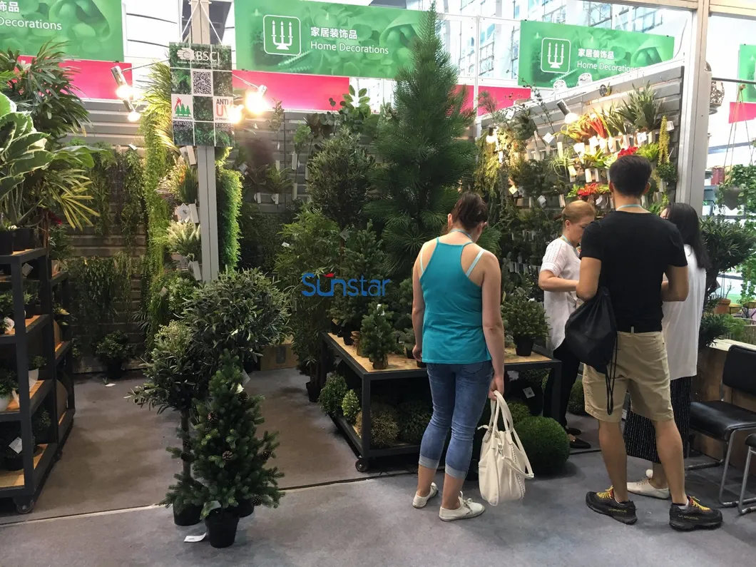 Anti UV Plastic PE Artificial Plant Pond Cypress Ball for Home Garden Decoration (39155)
