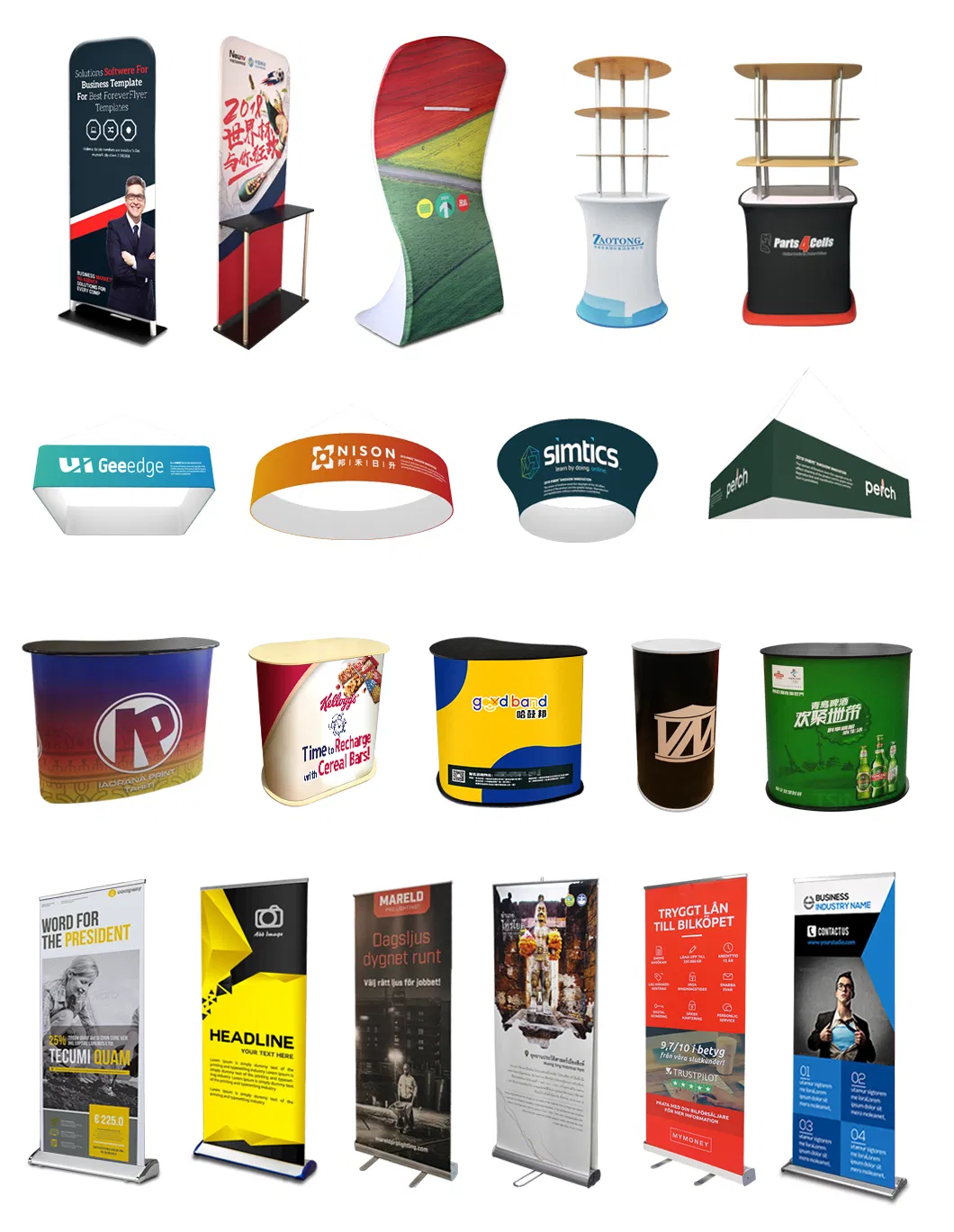 Auto Show Flag Banner Advertising Kit Bow Printing Flying Banner Feather Swooper Flag Signs