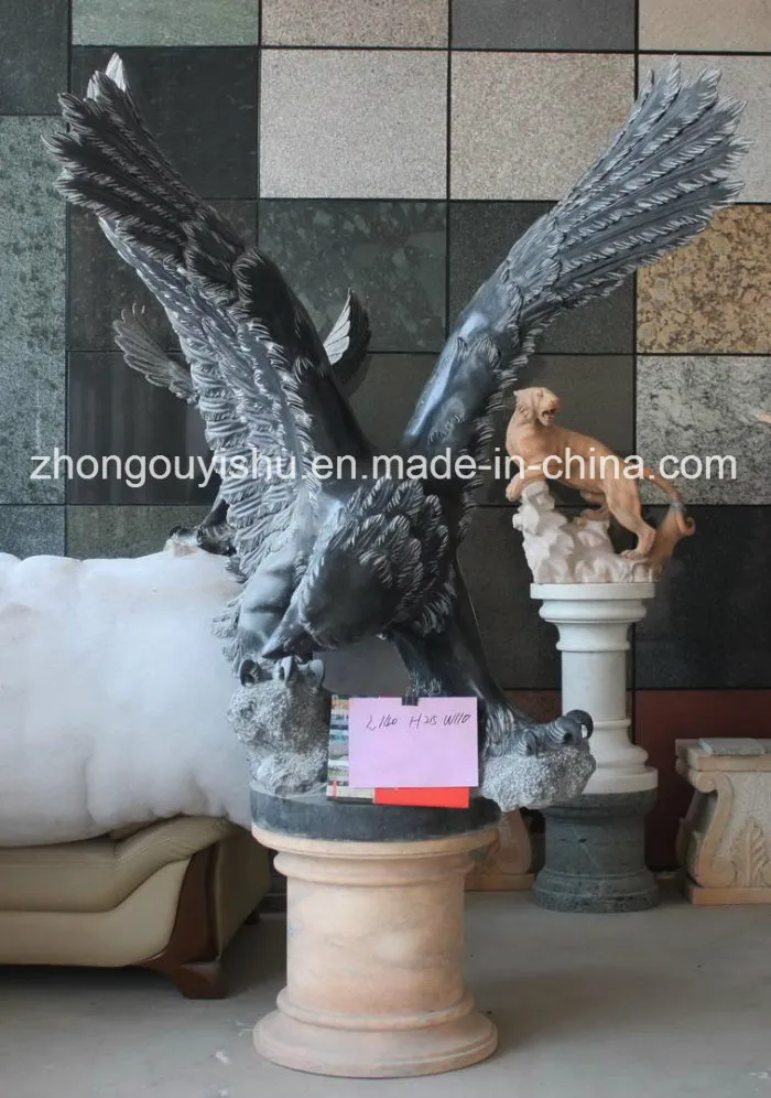 Black Stone Carved Eagle