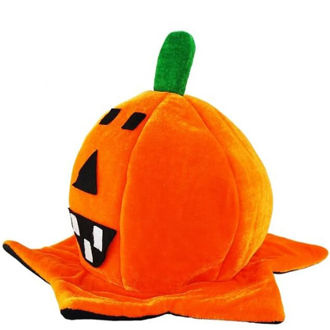 Carnival Party Lighted Yellow Pumpkin Halloween Bucket Cap Hat