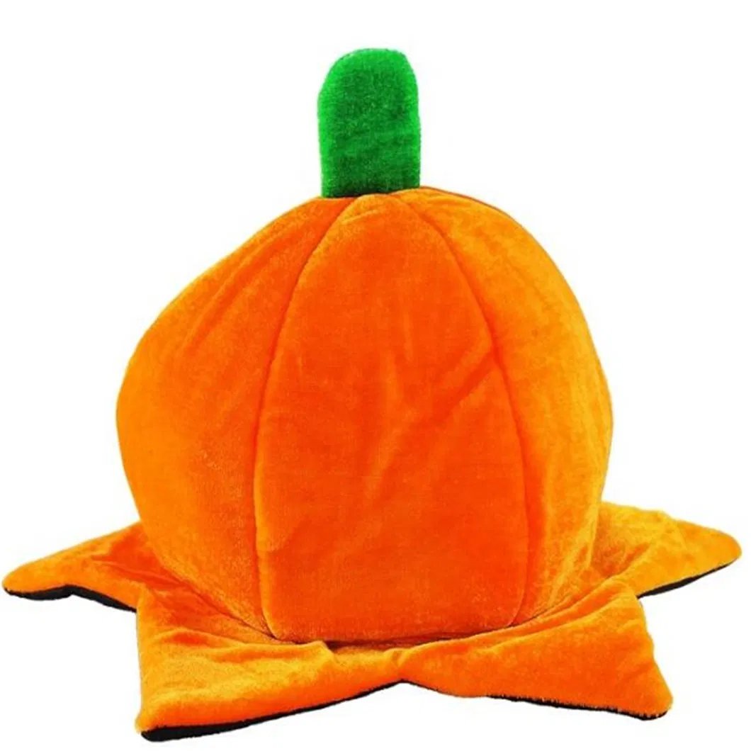 Carnival Party Lighted Yellow Pumpkin Halloween Bucket Cap Hat