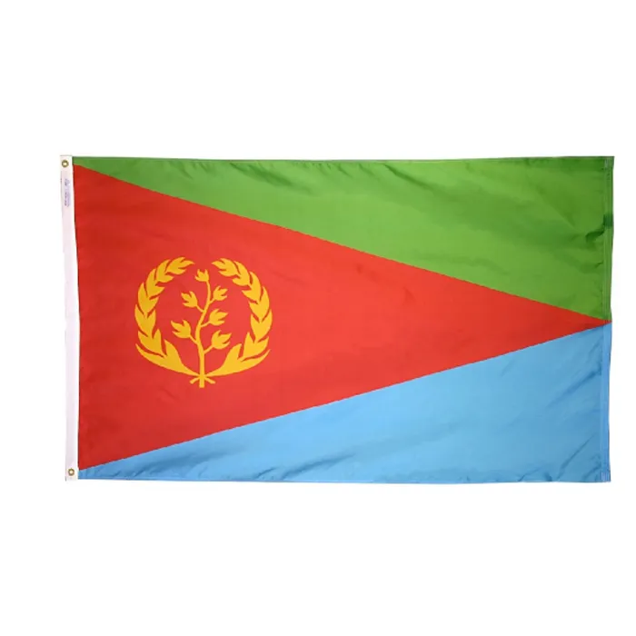 Cheap 100d Polyester 3X5FT 150X90cm Digital Printing Custom Country Eritrea Eritrean Flags