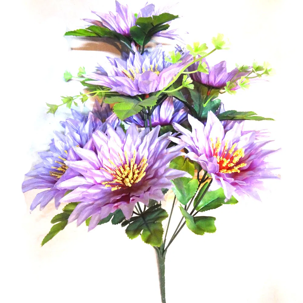 China Artificial Flower Plastic Silk Fabric Handmade Flower for Decoration