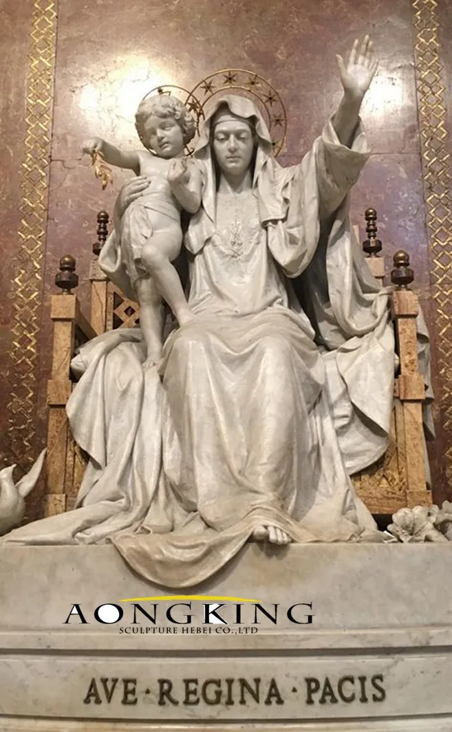 Church Good Quality Marble Statue of Santa Maria