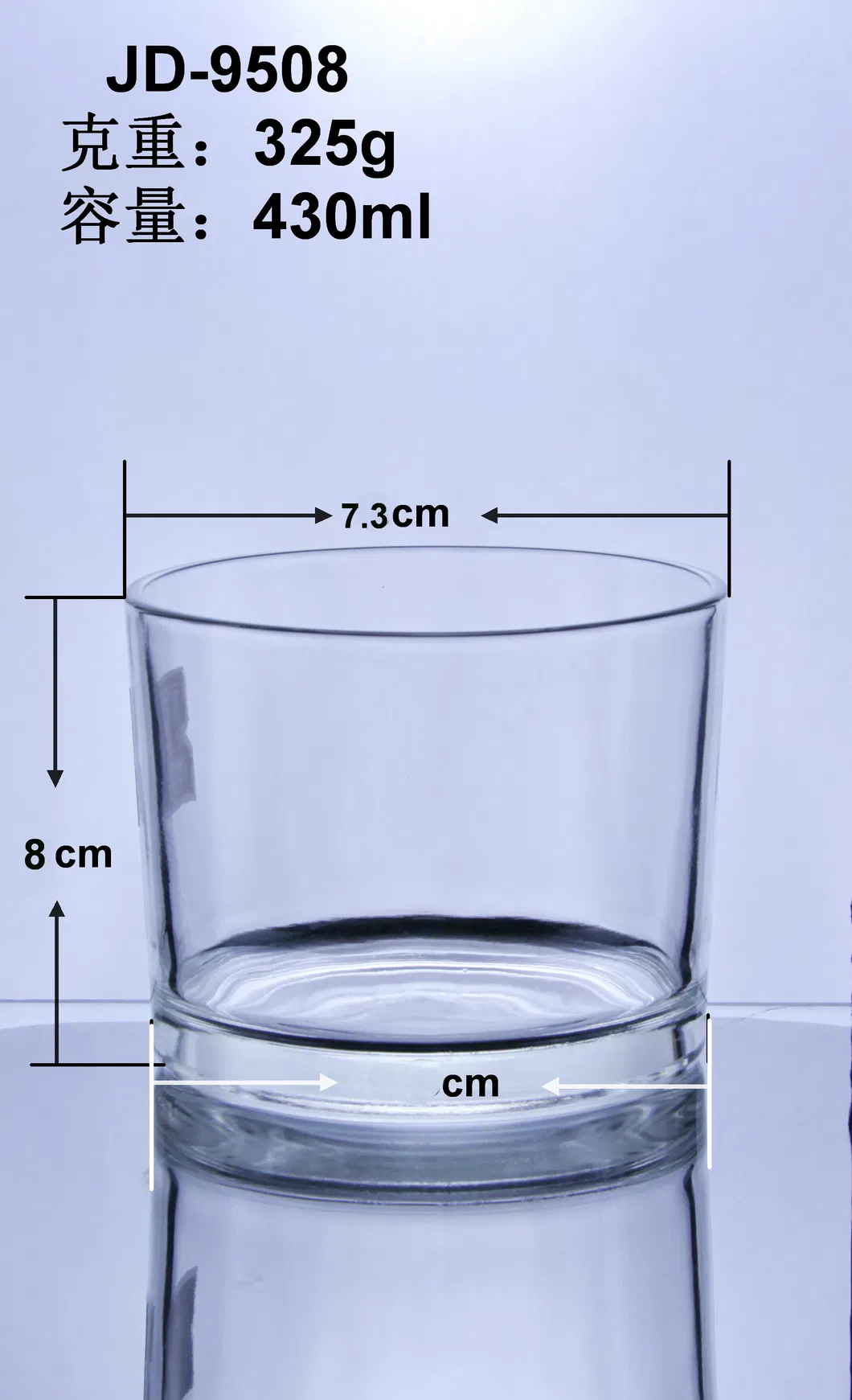 Clear Transparent Empty Candle Holder for Votive Candler Jars