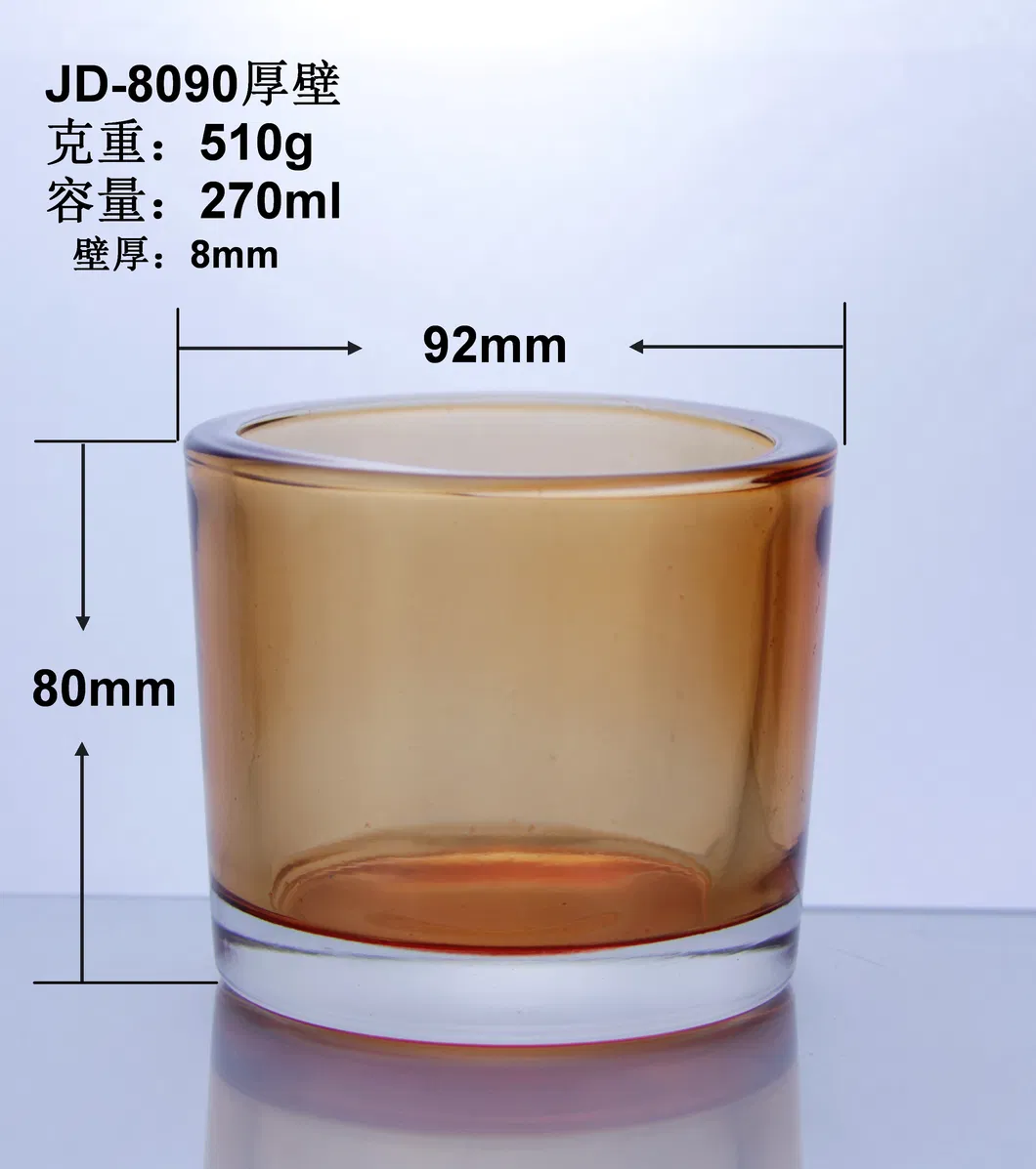 Clear Transparent Empty Candle Holder for Votive Candler Jars