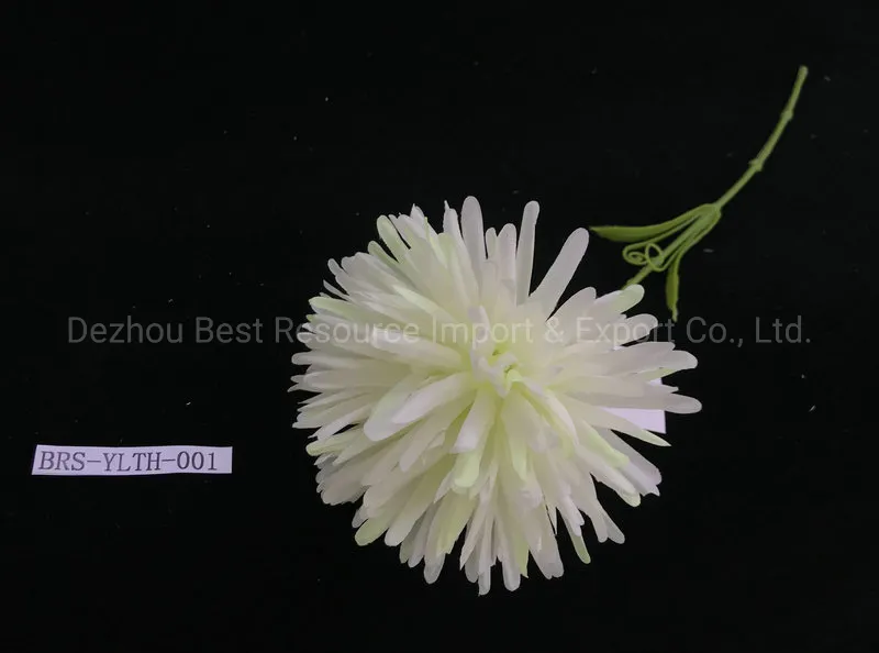 Colorful Artificial Flower Single Dehlia Stem Fake Silk Simulation Dandelion for Home Decoration