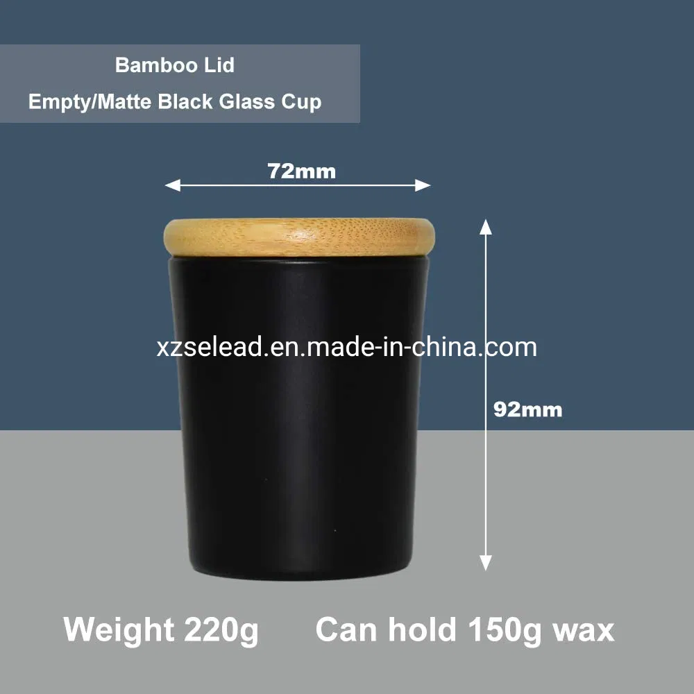 Custom Customized Design Unique Solid Colored Frosted White 8oz 300ml Empty Candle Jars with Wooden Lid