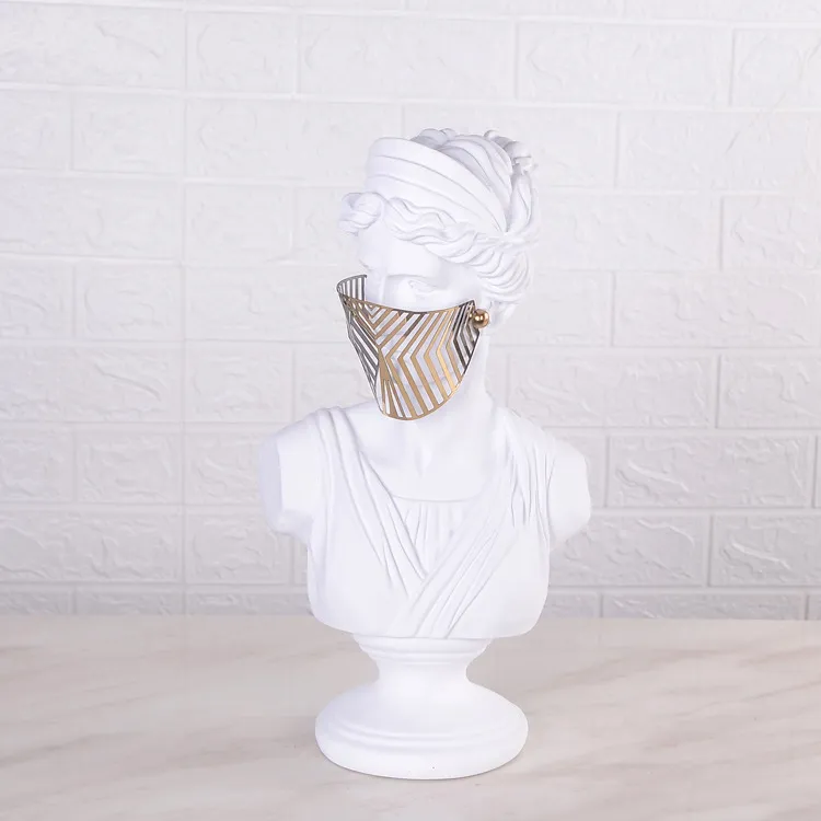 Custome Nordic Style Masked David Sculpture Home Decor Ornament Factory