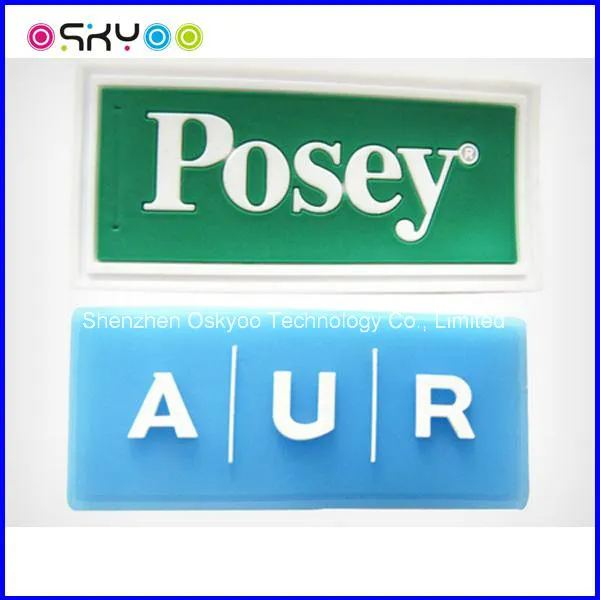 Customize 3D PVC Rubber Trade Mark for Garment Hats Shoes Bags