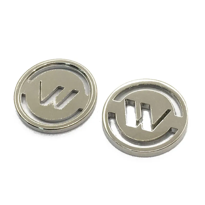 Factory Direct Sale Debossed Zinc Alloy Metal Nameplate with Holes