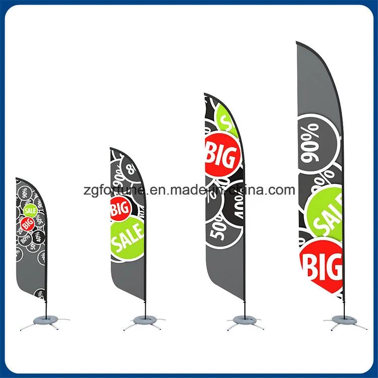 Feather Flag Outdoor Advertising High Quality Printed Teardrop Beach Flag