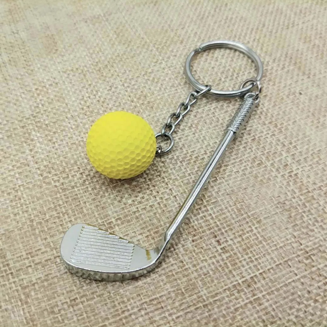 Five Color Carton Golf Keychain