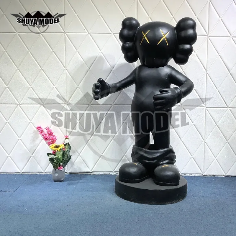 Hand Crafted Good Quality Electroplate Street Pop Art Shopping Mall Decoration Kaw Rabbit Statue