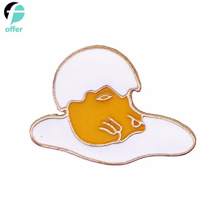 High Quality Creative Egg Drop Alloy Brooch