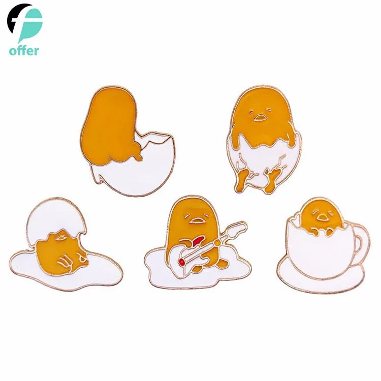 High Quality Creative Egg Drop Alloy Brooch