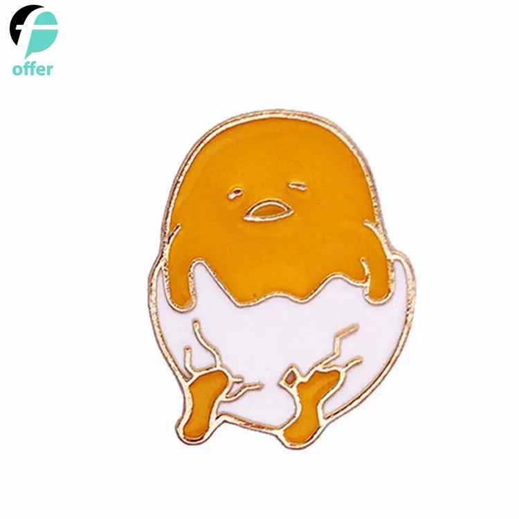 High Quality Creative Egg Drop Alloy Brooch