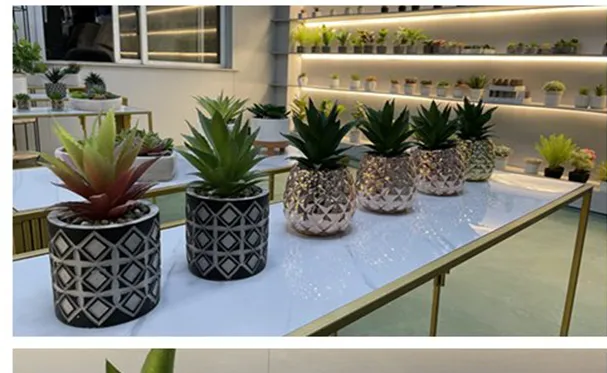 High Quality with Artistic Flowerpot PE Meaty Plant Appearance, Used for Interior Decoration