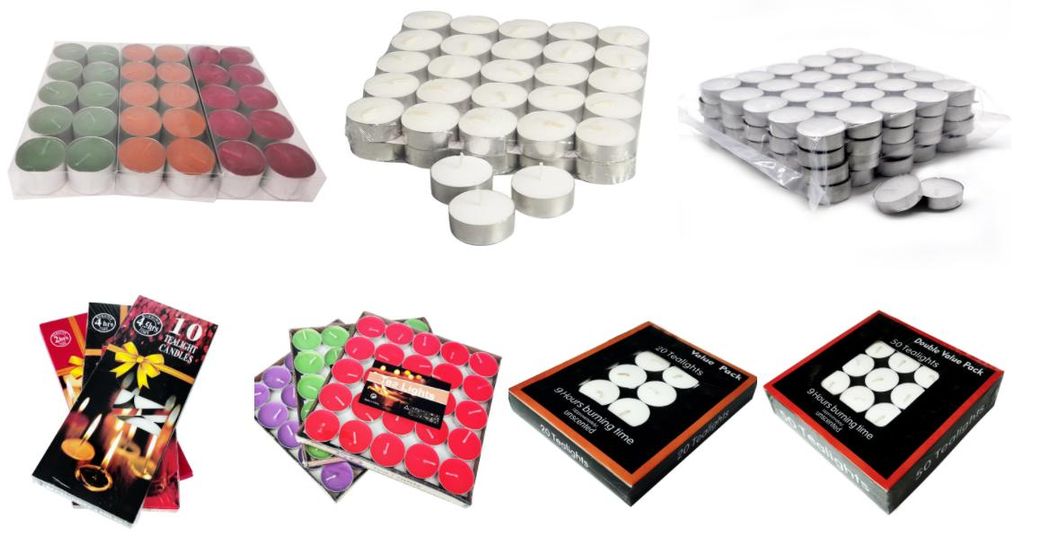 Home Decoration 4 Hours Burning Unscented Tealight Candles with Straight Aluminum Box Holder
