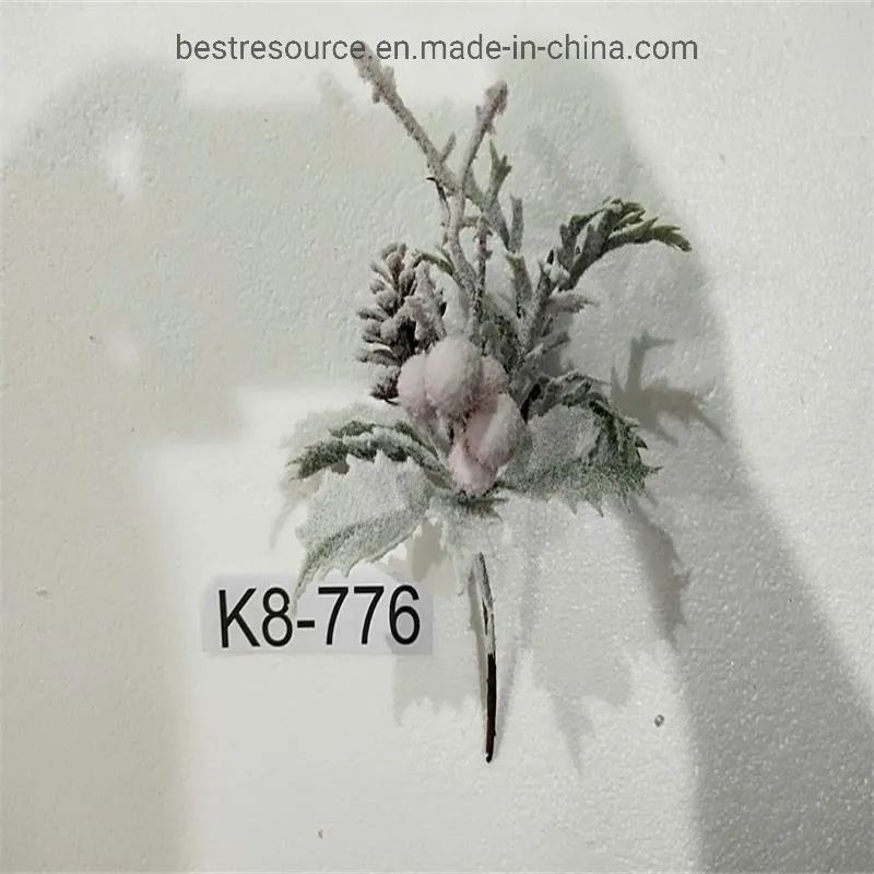 Hot Sell Artificial Christmas Flowers White Christmas Floral Picks