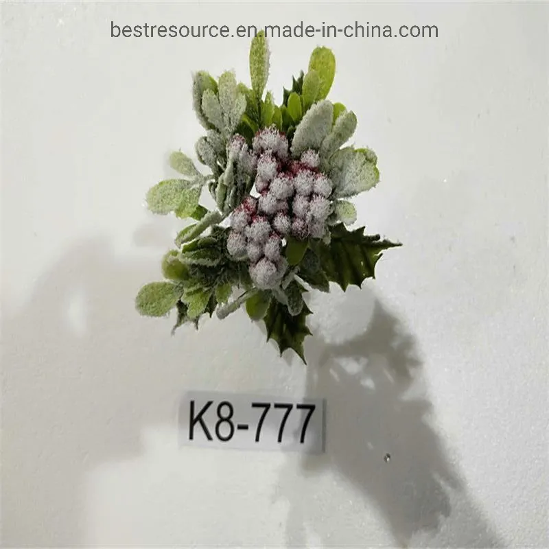 Hot Sell Artificial Christmas Flowers White Christmas Floral Picks