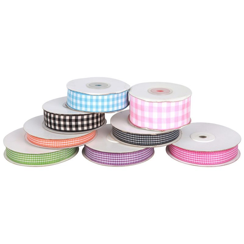 Hot Selling Red Gingham Ribbon for Decoration