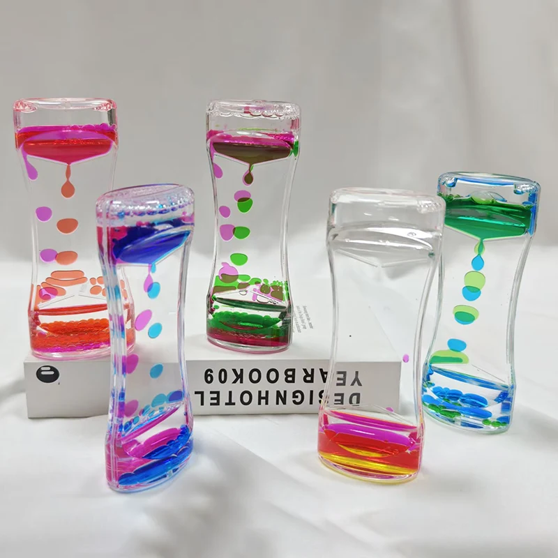 Small Two Color Liquid Hourglass Ornament