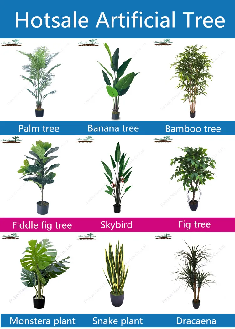 Indoor Fake Fiddle Fig Tree for Coffee Shop Artificial Plants Home Decor