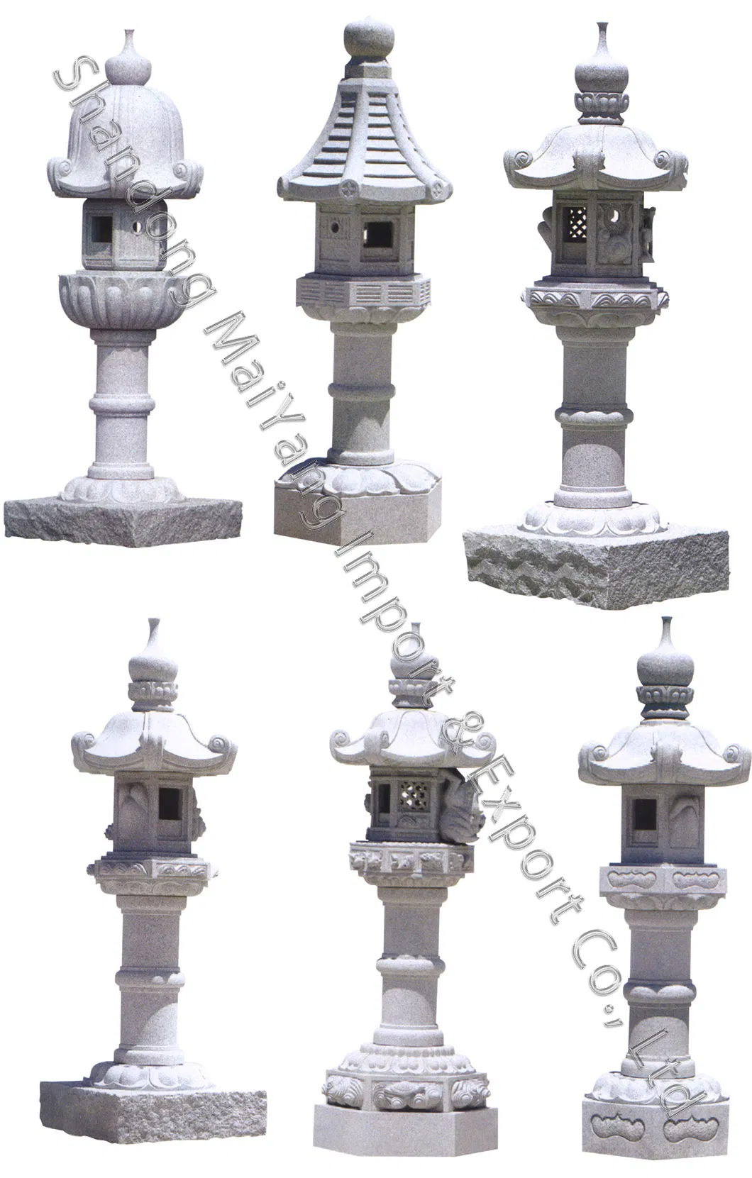 Kasuga Lantern Japanese Style Outdoor Granite Garden Stone Lanterns