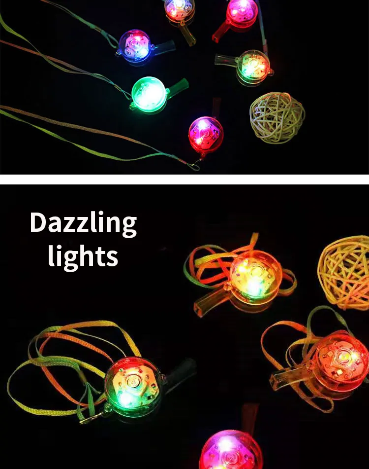Kids Plastic Toy Luminous Whistle with Different Color