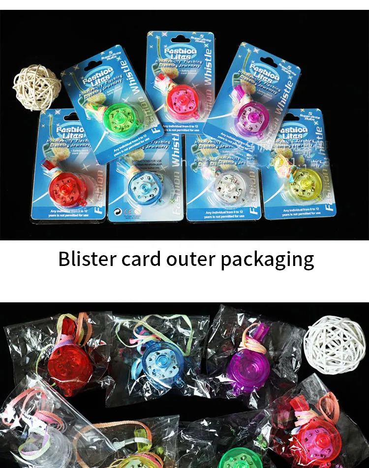 Kids Plastic Toy Luminous Whistle with Different Color