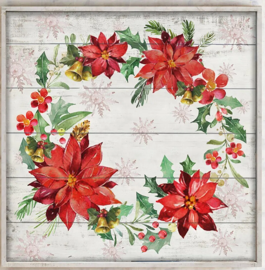 Large Handmade Painted Christmas Wall Art Modern Oil Painting