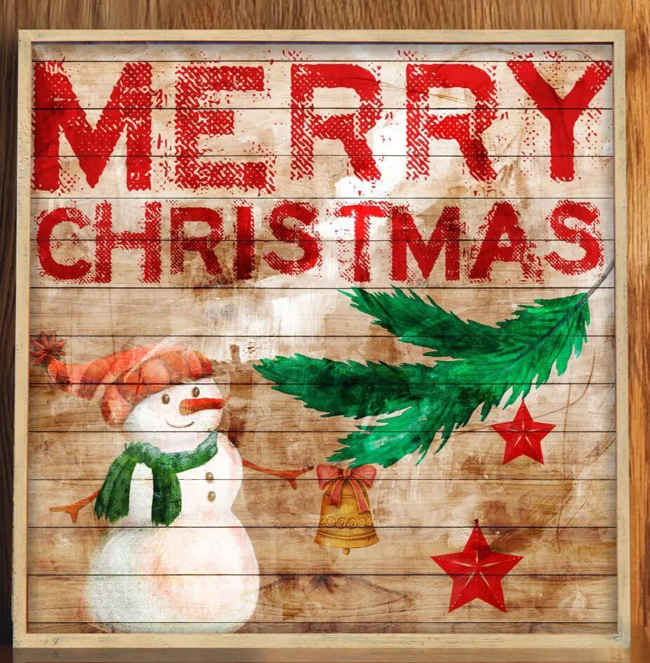 Large Handmade Painted Christmas Wall Art Modern Oil Painting