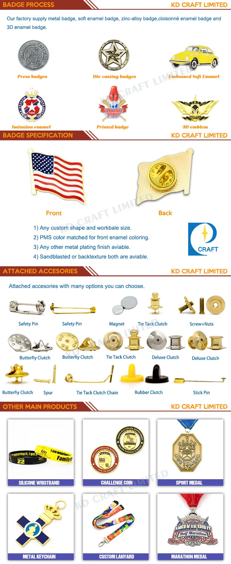 Manufacturer Wholesale Custom Legion Pin Badge with Baking Finish in High Quality