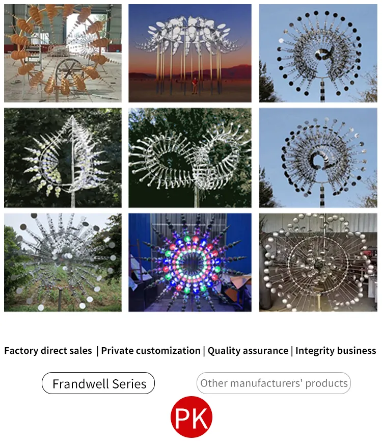 Metal Wind Spinner Kinetic Parts Sculpture for Outdoor Beach Decoration