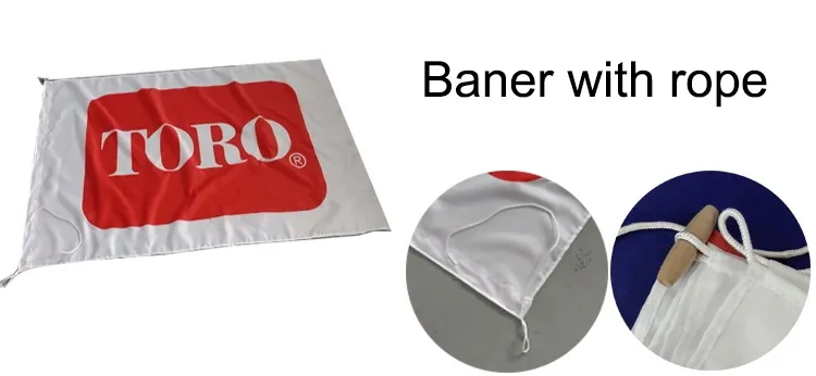 Mexican Flag Double Sided Printed Outdoor Polyester Fabric Banner with Grommets