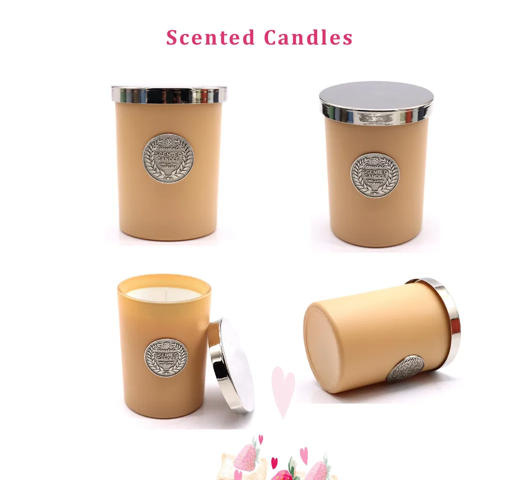 Natural Soy Wax Glass Jar Aroma Scented Candle for Women Mother Gift