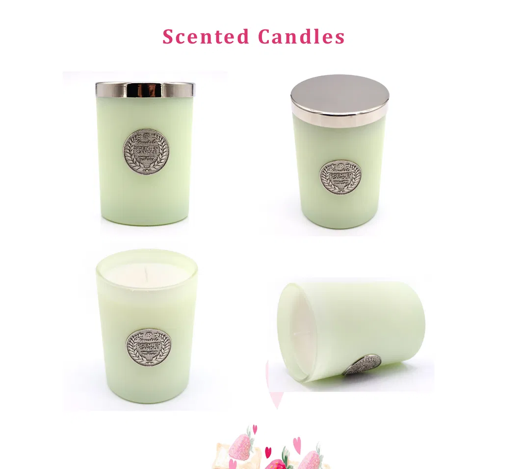 Natural Soy Wax Glass Jar Aroma Scented Candle for Women Mother Gift