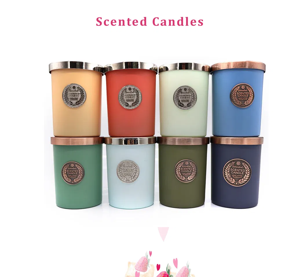 Natural Soy Wax Glass Jar Aroma Scented Candle for Women Mother Gift