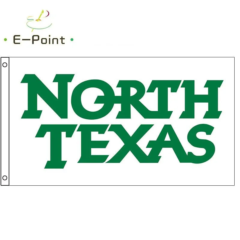 Ncaa North Texas Mean Green Polyester Flag Banner